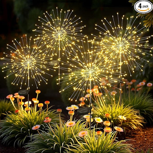 Solar Lights Outdoor, 120LED 4pack Fairy Garden Lights Decor by Suncket