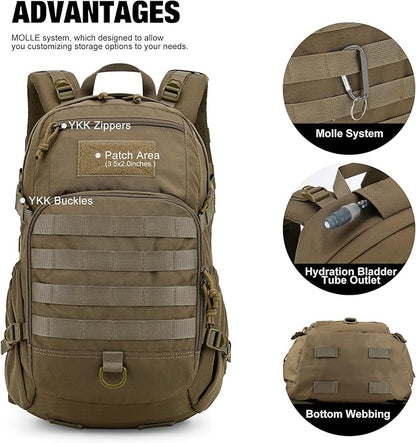 Mardingtop Small Tactical Backpack, Molle Hiking Backpack - Image 4