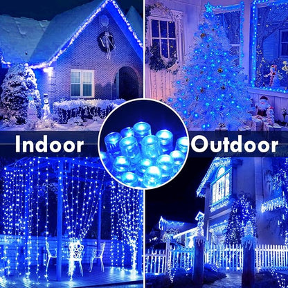 88FT 240LED Extra-Long Connectable String Lights Indoor Outdoor Clear Wire - Image 7