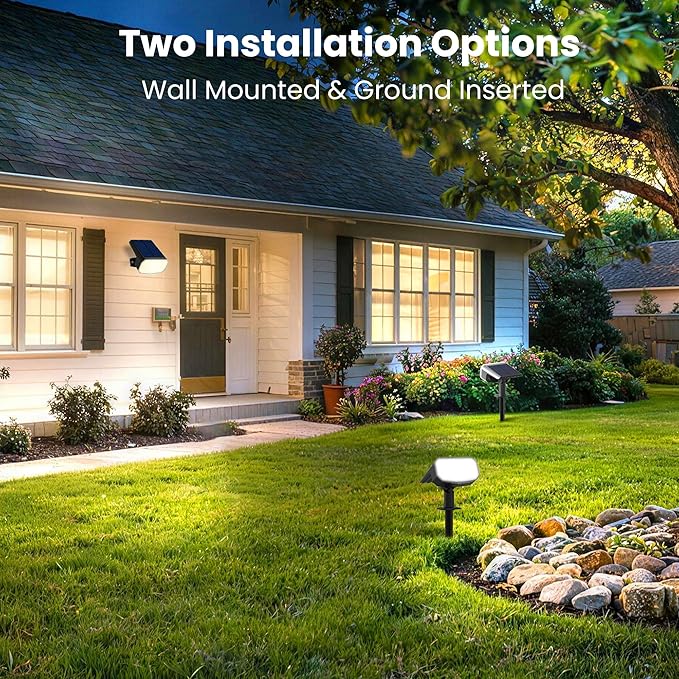 Solar Spotlights, Super Bright LED, 2 CCT Warm & Cool Light, Solarspot Lights - Image 3