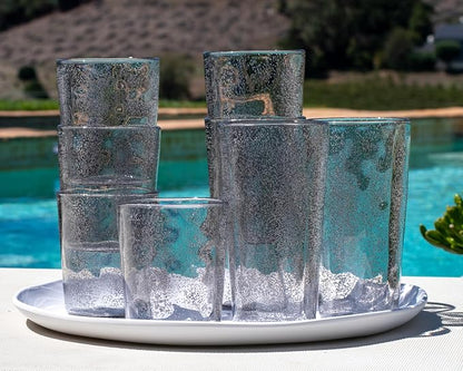 Fizz Bubbles Durable Acrylic 8-Piece Indoor/Outdoor Drinkware Set - Image 2