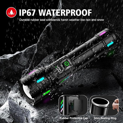 Flashlight 20000 High Lumens Rechargeable - 30W Super Bright LED Flash Light - Image 8