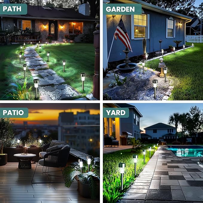 GIGALUMI 24 Pack Solar Path Lights Outdoor, Solar Lights Outdoor Waterproof - Image 5