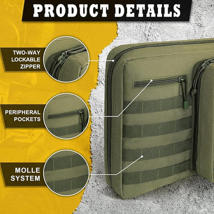 DULCE DOM 36 42 48 Inch Double Rifle Case, Tactical Soft Padded Backpack - Image 4