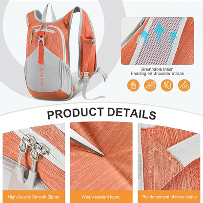 FIORETTO 10L Lightweight Packable Hiking Backpack Small Foldable Daypack - Image 7