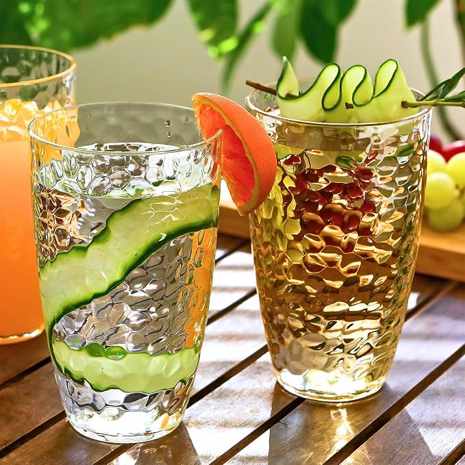 Kate Aspen Clear Hammered Acrylic Cups - Image 9