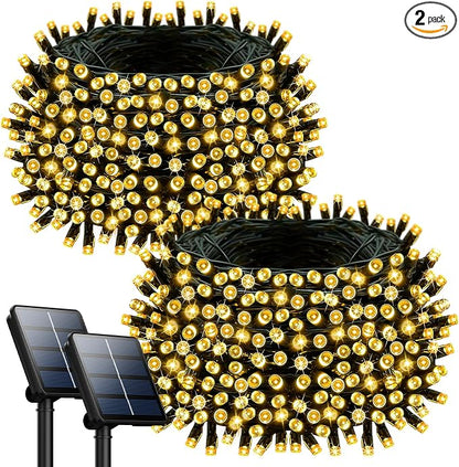 Selarlyt 2 Pack 200LED Solar Christmas Lights Outdoor, 72FT Solar String Lights by SelarlytLighting