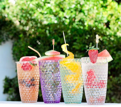 BELLAFORTE Shatterproof Tritan Plastic Tall Tumbler, 19oz Drinking Glasses Set - Image 8