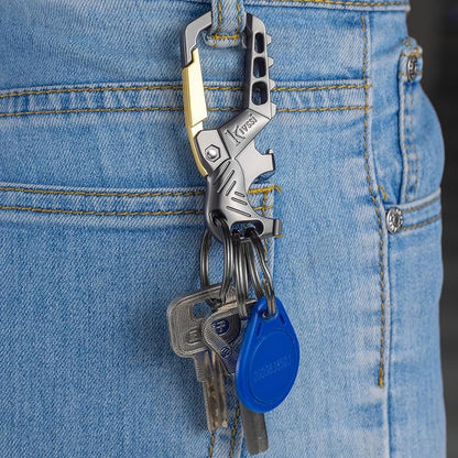 Kivssi Heavy duty metal keychains, Carabiner clip Car key chains, Fashion - Image 3