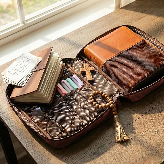 LEATHER VILLAGE Genuine Leather Bible Cover - Image 6