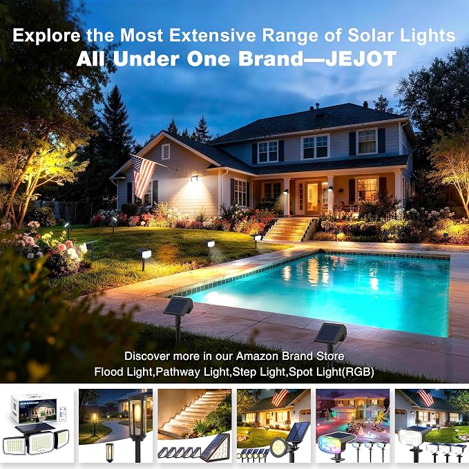 Solar Security Light Outdoor, Solar Flood Light - Image 7