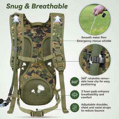 MARCHWAY Tactical Molle Hydration Pack Backpack - Image 5