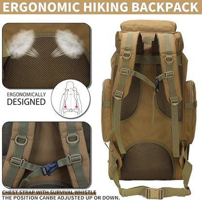 Hiking Backpack for Men 70L/100L Camping Backpack Military Rucksack Molle 3 - Image 5