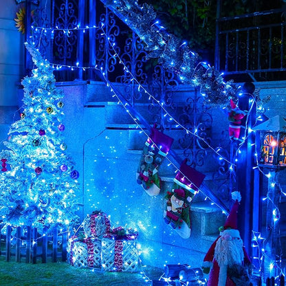 JMEXSUSS 150 LED Blue Christmas Lights Indoor Outdoor, Connectable 59 ft String - Image 2