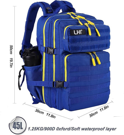 LHI Military Tactical Backpack for Men and Women 45L Army 3 Days Assault Pack - Image 3