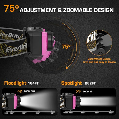 EverBrite 600 Lumen Headlamp, Rechargeable Headlight - Image 5