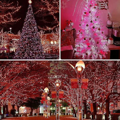 OZS 2PK 240LED Solar String Lights Outdoor Waterproof | Solar Christmas Tree - Image 5