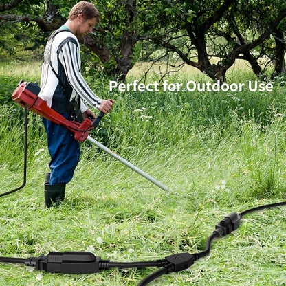 2 Way Power Cord Splitter Cable 10 Ft-3 Prong 1 to 2 Extension Cord-Outlet - Image 2