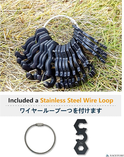 NACETURE Aluminum Alloy Rope Tensioner Tent Guyline Cord Adjuster - Image 6