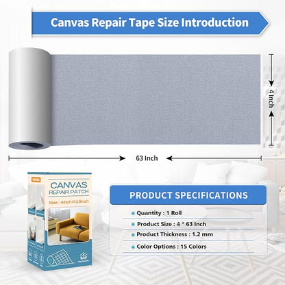 KING MOUNTAIN Canvas Repair Tape, Outdoor Gear Patch, 4×63 Inches, Waterproof - Image 4
