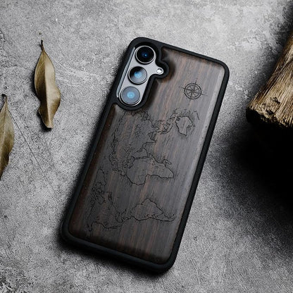 Carveit Wood Case for Galaxy S24 Plus Case Shockproof Protective Cover Unique - Image 4