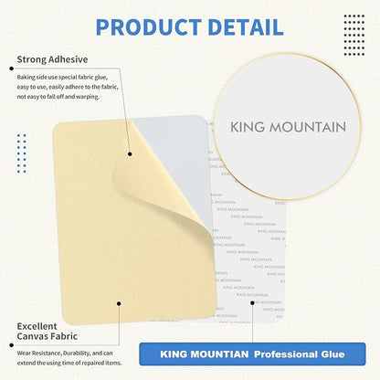 KING MOUNTAIN Canvas Repair Patch 9 x11 Inch 2 Pcs Self-Adhesive Waterproof - Image 3