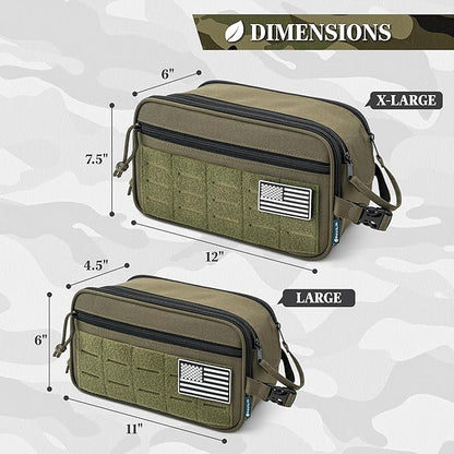 PAVILIA Tactical Toiletry Bag for Men, Travel Hygiene Bag, Military Gear Dopp - Image 6
