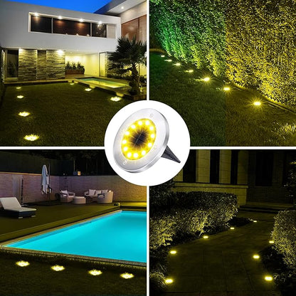 Biling Solar Ground Lights Outdoor 12 Packs, Bright 12 LEDs Solar Lights - Image 7