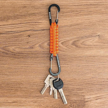 BRAVESHINE Paracord Keychain Carabiner Clip, D Ring Lanyard Hanger Stroller Hook - Image 5
