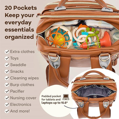 RUVALINO Diaper Bag Backpack, Large Capacity, Waterproof - Image 4