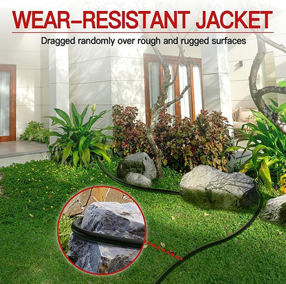 25 FT 14/3 Extension Cord Outdoor, Heavy Duty Weatherproof & Flame Retardant - Image 6