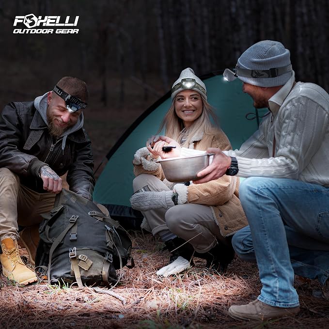 Foxelli USB-C Rechargeable LED Headlamp – Super Bright, Lightweight Head Lamp - Image 7
