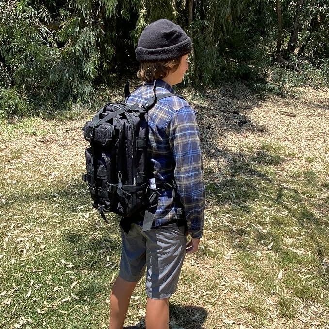 30L Black Tactical Backpack - Image 9
