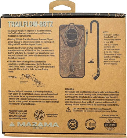 Trailflow-88TZ Hydration Bladder by Mazama Designs. Leakproof, Fits Most - Image 6