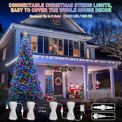 JMEXSUSS 200LED 66Ft Connectable Christmas Lights Indoor Outdoor Clear Wire | - Image 2