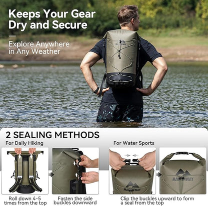 MARCHWAY Floating Roll Top Dry Bag, Flexible Lightweight TPU Waterproof - Image 3
