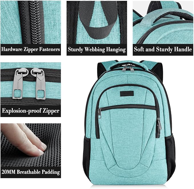 BIKROD Teal Backpack for Women and Men, Extra Large School Backpacks for Teens - Image 3