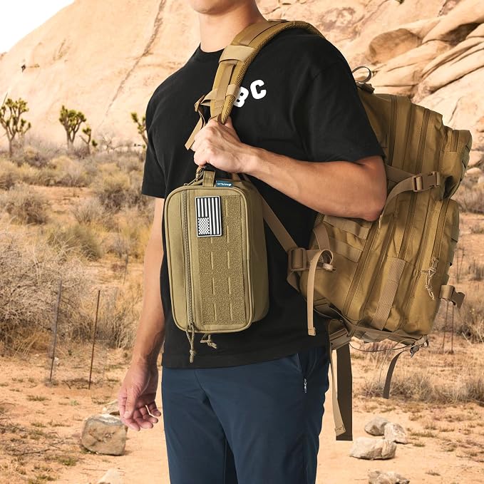 PAVILIA Tactical Toiletry Bag for Men, Travel Hygiene Bag, Military Gear Dopp - Image 7