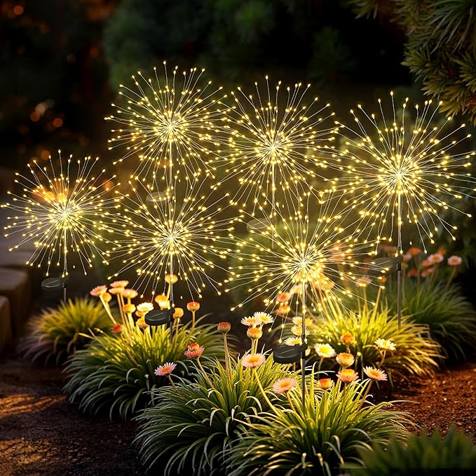 Solar Lights Outdoor, 120LED 6 Pack Fairy Garden Lights Decor by Suncket