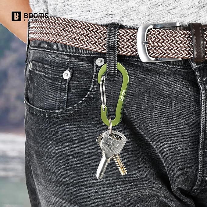 Booms Fishing CC5 Multi-Use Carabiner Clips, 10 Pack 2.3"/ 3.1" Caribeener Clips - Image 5