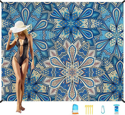 Famstar Beach Blanket Oversized Extra Large78 X 110", Waterproof Sandproof by Famstar