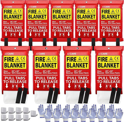 JJ CARE Fire Blanket – 9 Packs by JJCARE