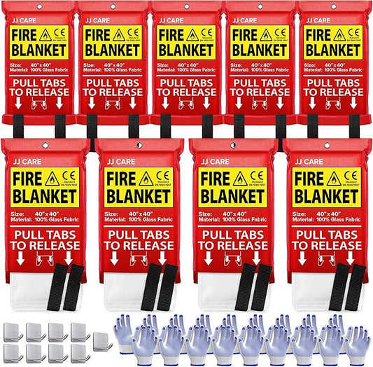 JJ CARE Fire Blanket – 9 Packs by JJCARE