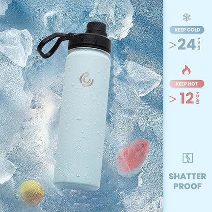 Sports Water Bottle 22oz, Insulated Water Bottle - Image 4