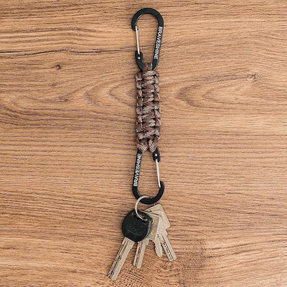 BRAVESHINE Paracord Keychain Carabiner Clip, D Ring Lanyard Hanger Stroller Hook - Image 4