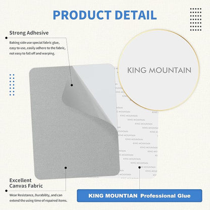 KING MOUNTAIN Canvas Repair Patch 5×8 Inch 8 Pcs Self-Adhesive Waterproof - Image 3
