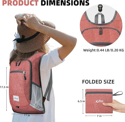 Xgunion Hiking Backpack 10L Small Travel Lightweight Daypack Foldable Hiking - Image 2