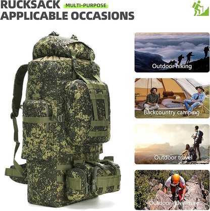 King'sGuard 100L Camping Hiking Backpack Molle Rucksack Military Camping - Image 2