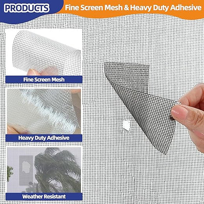 KING MOUNTAIN Black Window Screen Repair Tape, 3inX15FT Heavy Duty Screen - Image 4