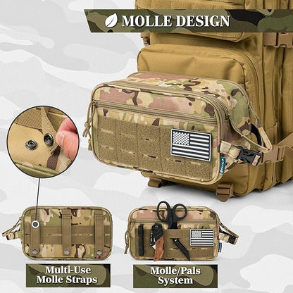 PAVILIA Tactical Toiletry Bag for Men, Travel Hygiene Bag, Military Gear Dopp - Image 5